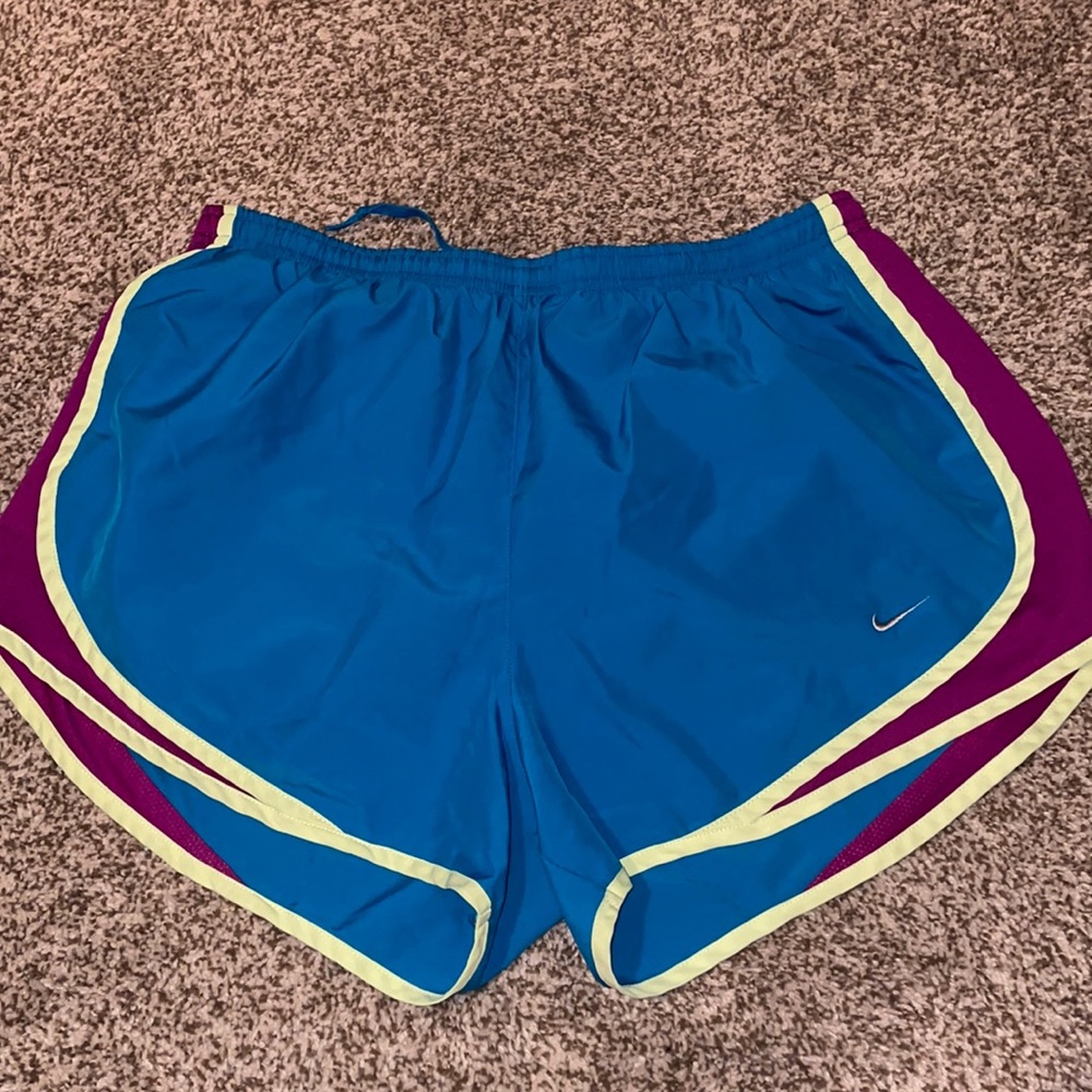 bright blue nike tempo shorts